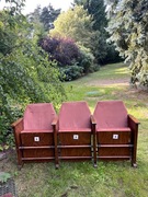 Fotele kinowe stare prl vintage