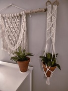 Makramowy kwietnik - kwietnik ze sznurka 