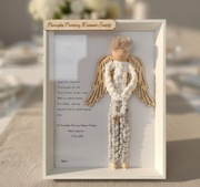 Personalizowany ręcznie robiony aniołek chrzest komunia święta