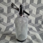 Czeski saturator, syfon w oplocie metalowym Kovocas Merkuria 