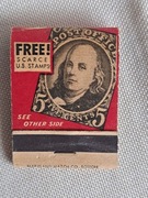 Zapałki kolekcjonerskie U.S stamps . 