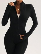 Czarna Damska Bluza Sportowa Joga Bieganie Outdoor -  Rozmiar 38(M)