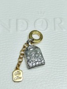 Charms torebka herbaty, srebro pozłacane próba S925 