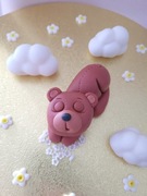 Miś w chmurach zestaw z masy cukrowej na tort