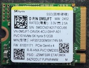 SK Hynix PVC10 SSD NVMe 512GB M.2 2230 PCIe gen 4.0