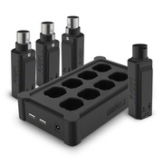 DMX Chauvet DJ D-FI XLR PACK (+dokupione) zestaw łączności DMX + ładowarki