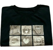 MEGI bluzka z beżową aplikacją 