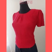 Czerwona bluzka z uroczymi rękawkami Marks and Spencer M/38 #1475