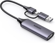 UGREEN Karta Przechwytywania Obrazu HDMI na USB A+C 4K 30 Hz 1080P