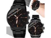 Zegarek Męski Kwarcowy Klasyczny Sportowy Czarny 