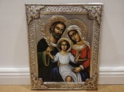 PIĘKNA IKONA PRZEDSTAWIAJĄCA ŚWIĘTĄ RODZINĘ, POLECAM 