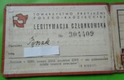 TPPR 1950r Legitymacja Członkowska BOSAK.Bydgoszcz
