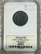 OPALANKI 50 Pf - moneta zastępcza - grading MS61 - OKAZJA !