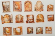 naklejki 30szt okna jesienne widoki scrapbooking