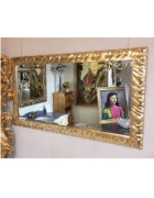 Lustro włoskie w ozdobnej ramie w kolorze złota