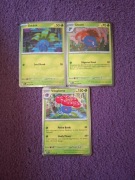 Karty Pokemon ewolucja Oddish PFL 001 Gloom PFL 002 Vileplume PFL 003