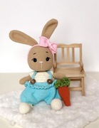 Króliczek, zajączek, na szydełku, rękodzieło, maskotka, przytulanka