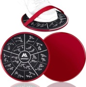 Amonax Suwaki rdzeniowe, dwustronne tarcze ślizgowe z paskami, fitness