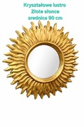 Lustro kryształowe złote slonce