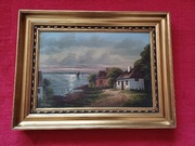 Stary obraz na płótnie Hans Peter Engmann (1879 -1938) .