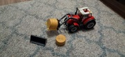 Traktor playmobil z łyżką i widłami do bel