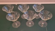 Kieliszki do martini szlifowane z lat 60-tych XX wieku