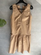 Sukienka karmelowa Carry S/M brązowa z kieszeniami oversize