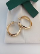 Kolczyki Yes srebro pozłacane 925 25mm