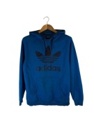 Bluza z kapturem Adidas originals niebieska duże logo m