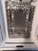 Maty na stół, szare, materiałowe.