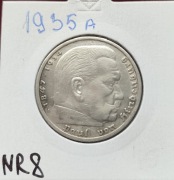 5 Reichsmark Niemcy 1935 A Nr 8 Srebro Ag
