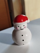 Figurka ręcznie malowana, bałwanek.