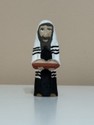 RĘCZNIE RZEŹBIONA FIGURKA DREWNIANA ŻYD - MAŁA 8CM