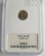 1 grosz 2007- grading GCN MS65