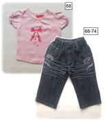 Komplet dla dziewczynki rozm 68-74 