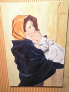 "Madonna z Dzieciątkiem" - Obraz olejny na płótnie