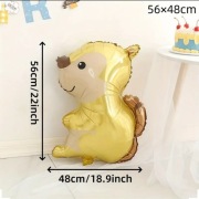 Balon foliowy duży zwierzątka leśne Wiewiórka Urodziny Babyshower