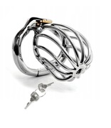 Pas cnoty Chastity cock cage klatka na penisa Stalowy Dilator oring 41mm