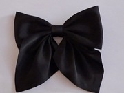 Kokarda spinka do włosów duża 13 x 10 cm czarna