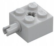LEGO 2X2 PIN SZARY