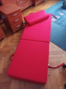 Materac rozkładany, fotel rozkładany, czerwony