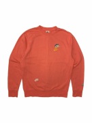 Pomarańczowo czerwona morelowa bluza bez kaptura crewneck nike retro