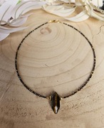 Naszyjnik Choker z Kamieni Naturalnych Tygrysie Oko Hematyt Grot 