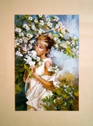 Obraz szkło "W kwiatach" Ewa Piosik 30x40  