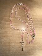 Różaniec ręcznie robiony na I Komunię Świętą dla dziewczynki