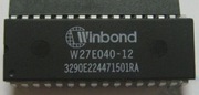 Pamięć EEPROM W27E040 WINBOND, organizacja 512k x 8 (4 Mbit), DIP 32