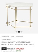Uszkodzony! STOLIK KAWOWY MYSTIC PENTAGON 60X58 