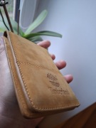 Timberland – skórzane etui / organizer na notes (nubuk „Wheat”)