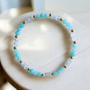  Bransoletka Amazonit+ Kryształ