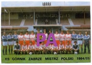 _Fotokartka Górnik Zabrze - mistrz Polski 1984/85, 10x14,5 cm